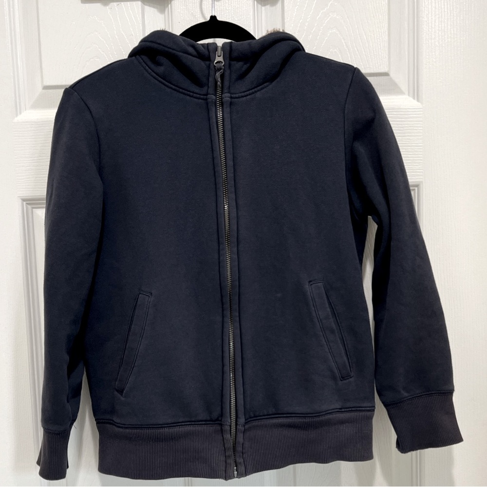 Uniqlo Cosy Navy Blue Hoodie Jacket for kids